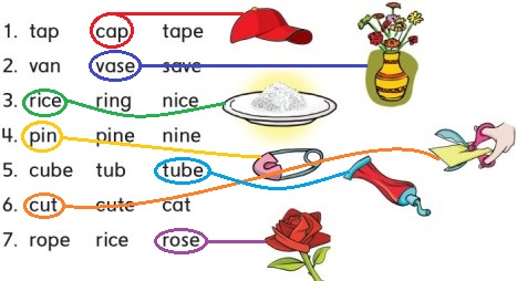 Listen, circle, and match